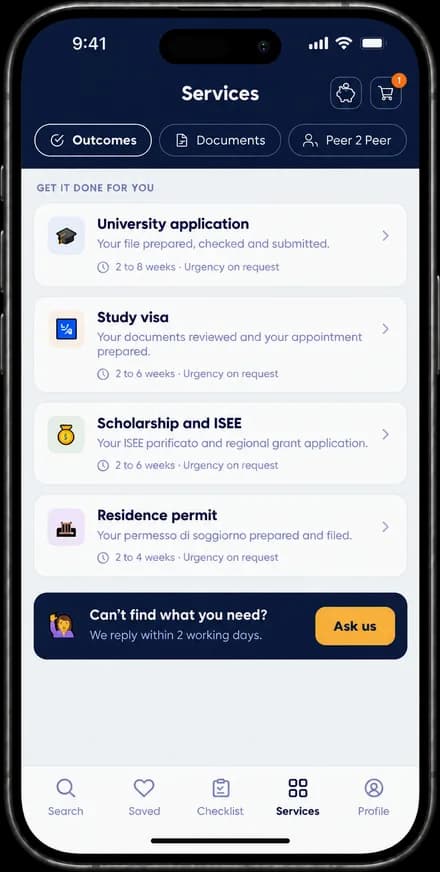Neuture.ai services: application, visa, scholarship, residence permit